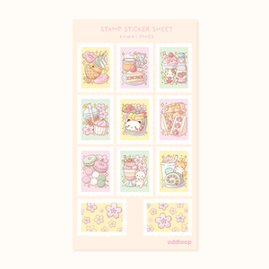 Stamp Sticker Sheet // Kawaii Foods