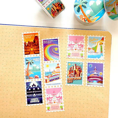 Stamp Washi // Mushroom Kingdom Destinations