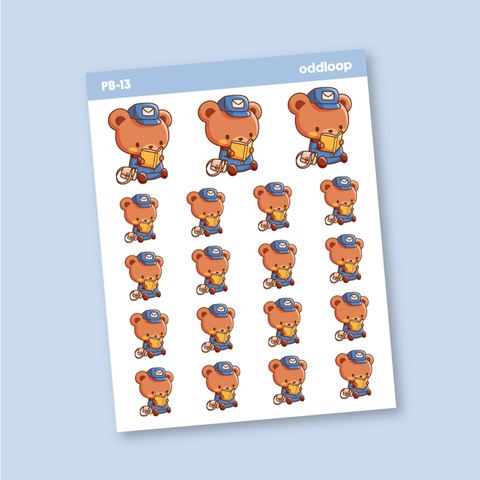 Postal Bear Stickers // Reading - PB13