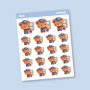 Postal Bear Stickers // Cleaning - PB16