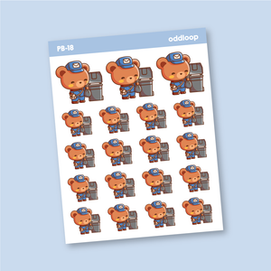 Postal Bear Stickers // Trash - PB18