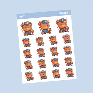 Postal Bear Stickers // Hot, Overheated - PB21