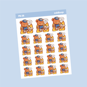 Postal Bear Stickers // This is Fine - PB26