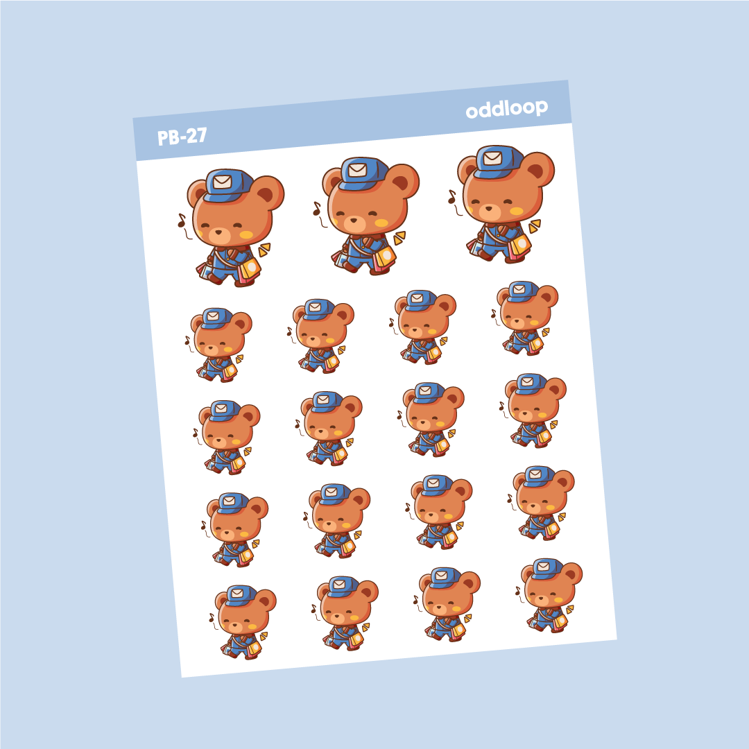 Postal Bear Stickers // Shopping - PB27