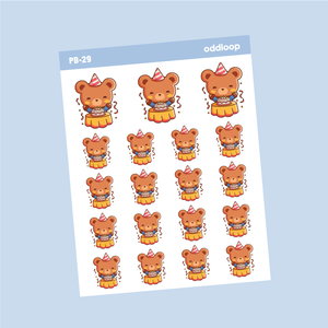 Postal Bear Stickers // Birthday - PB29