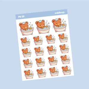 Postal Bear Stickers // Bath, Shower - PB30