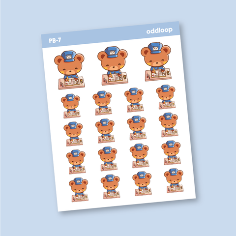 Postal Bear Stickers // Planning Time - PB7